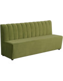 Banquette restaurant 180 cm tissu vert capitonné Lorea