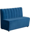 Banquette restaurant 120 cm tissu bleu capitonné Lorea Ixia - 1