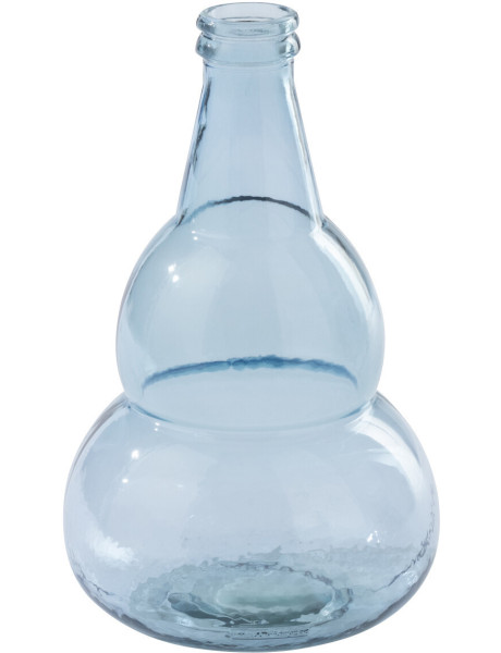 Vase Velora en verre bleu clair soufflé Ø27,5 cm x H45 cm 