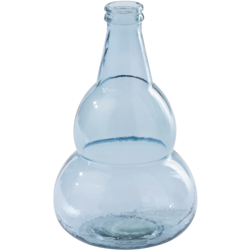 Vase Velora en verre bleu clair soufflé Ø27,5 cm x H45 cm 