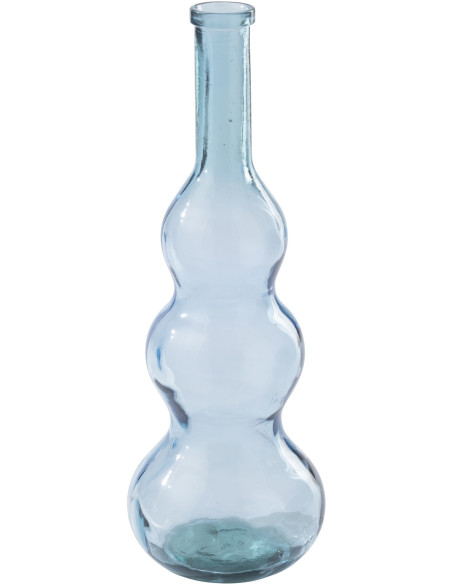 Vase Velora en verre bleu clair élancé Ø26,5 cm x H75 cm 