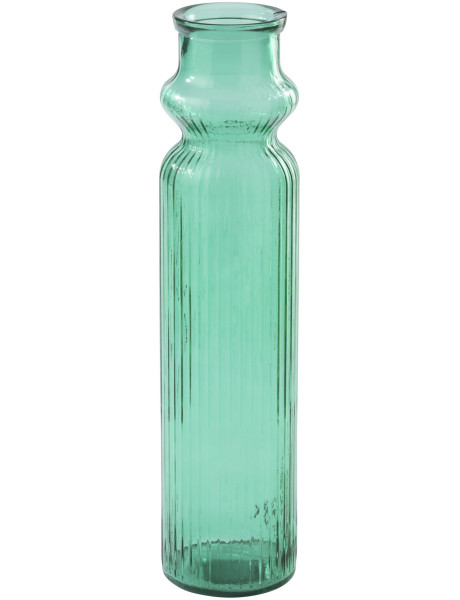 Vase haut strié verre vert émeraude Zelmira Ø 18 x H 76,5 cm 