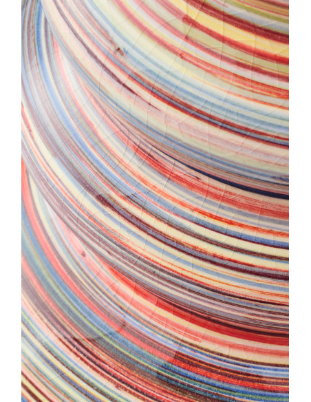 Vase décoratif Chromia en céramique striée multicolore Ø26 cm x H50 cm 