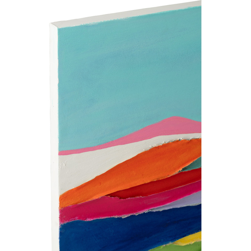 Tableau abstrait paysage coloré acrylique Waves L 122,5 cm 