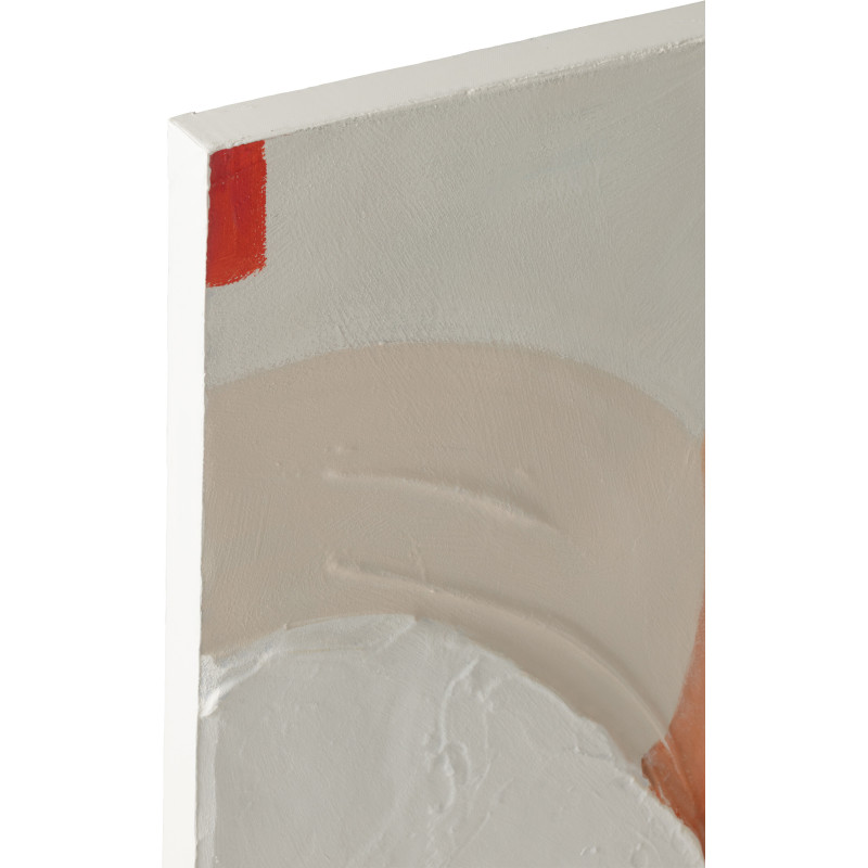 Tableau abstrait orange relief acrylique Circkles H 122,5 cm 