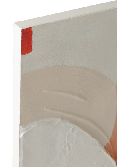 Tableau abstrait orange relief acrylique Circkles H 122,5 cm 