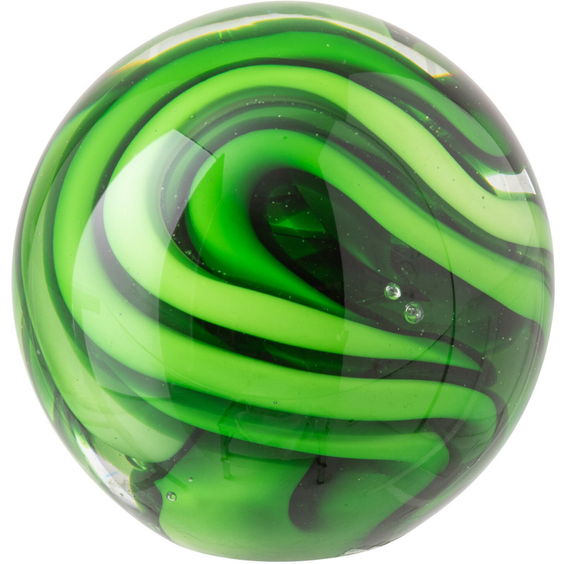 Presse-papier boule Viridia en verre vert 10 cm 
