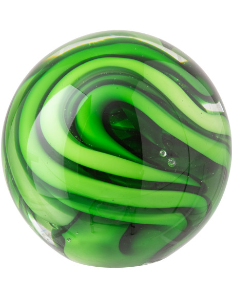 Presse-papier boule Viridia en verre vert 10 cm