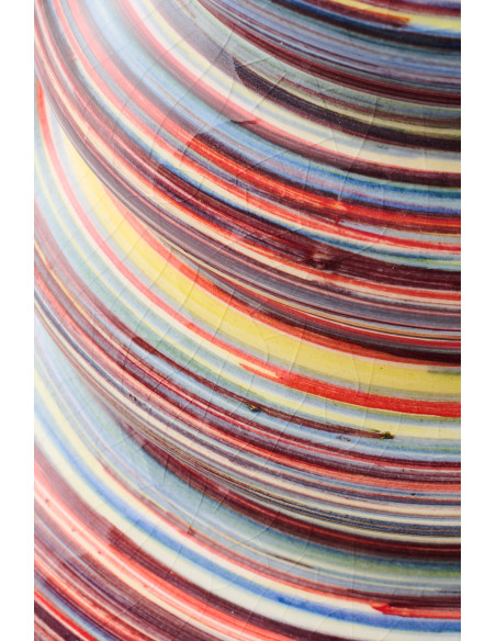 Vase décoratif Chromia en céramique striée multicolore Ø19 cm x H30 cm 