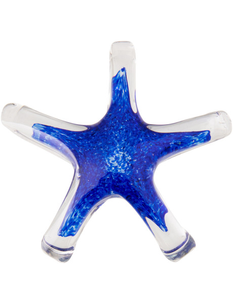 Presse-papier étoile de mer Azzuro en verre bleu 18 c 