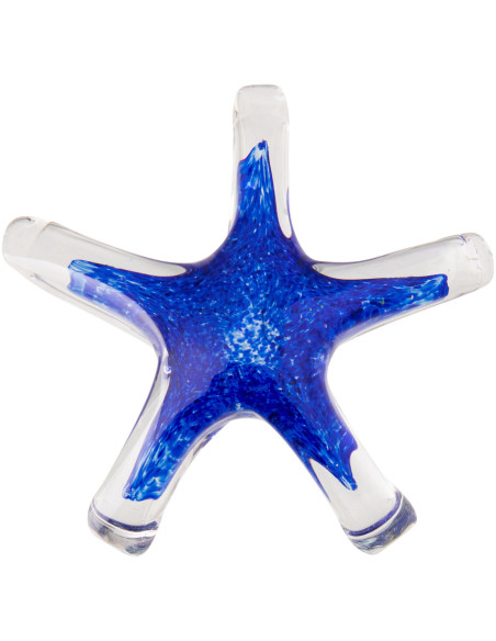 Presse-papier étoile de mer Azzuro en verre bleu 18 c 