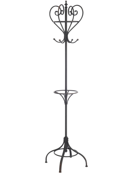 Porte-manteau sur pied Volutis métal noir H 189 cm 