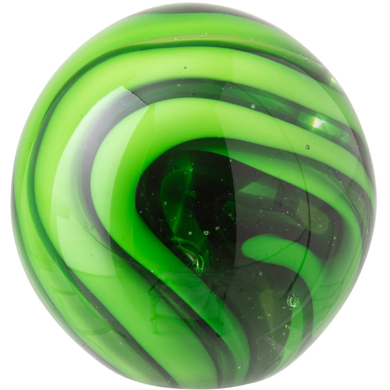 Presse-papier boule Viridia en verre vert 8 cm 