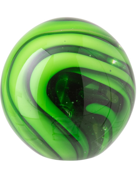 Presse-papier boule Viridia en verre vert 8 cm 