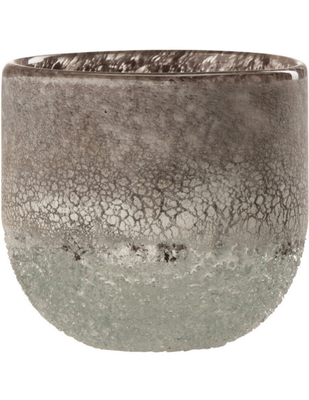 Photophore Scavo en verre gris Ø 11 x H 9,5 cm 