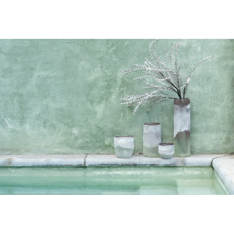 Photophore Scavo en verre gris Ø 11 x H 9,5 cm 