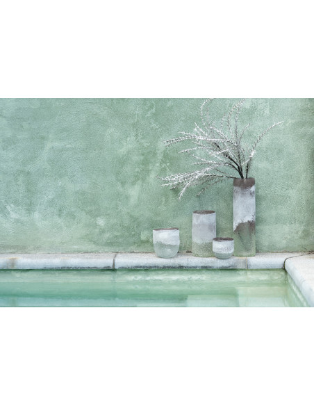 Photophore Scavo en verre gris Ø 11 x H 9,5 cm 