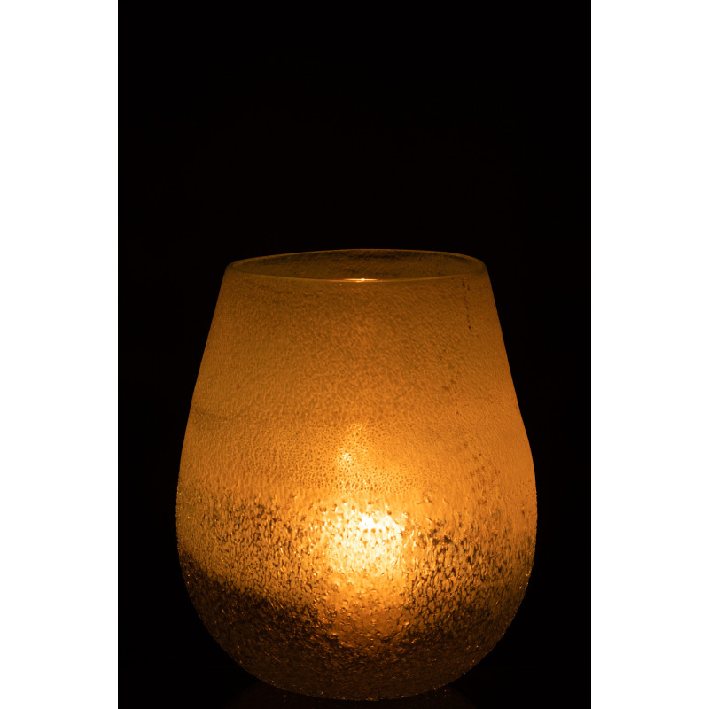 Photophore Scavo en verre aqua Ø 22 x H 25 cm 