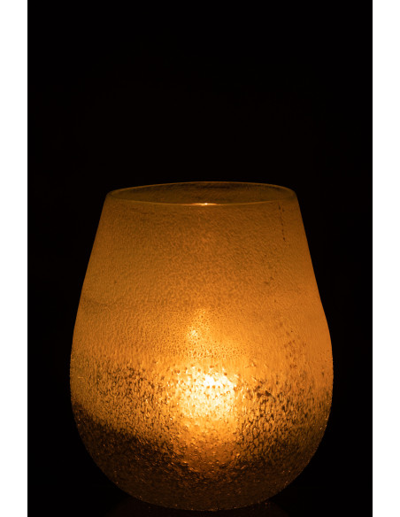 Photophore Scavo en verre aqua Ø 22 x H 25 cm 