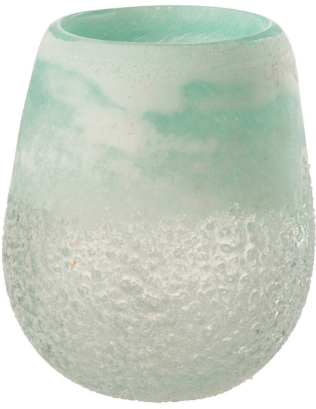 Photophore Scavo en verre aqua Ø 12,5 x H 15 cm 