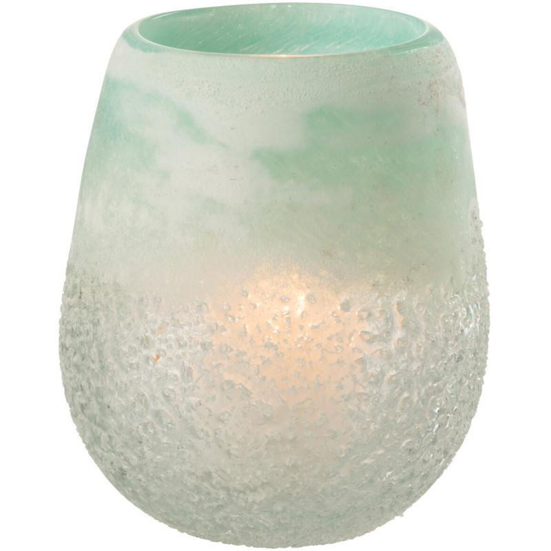 Photophore Scavo en verre aqua Ø 12,5 x H 15 cm 