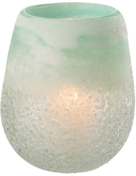 Photophore Scavo en verre aqua Ø 12,5 x H 15 cm 