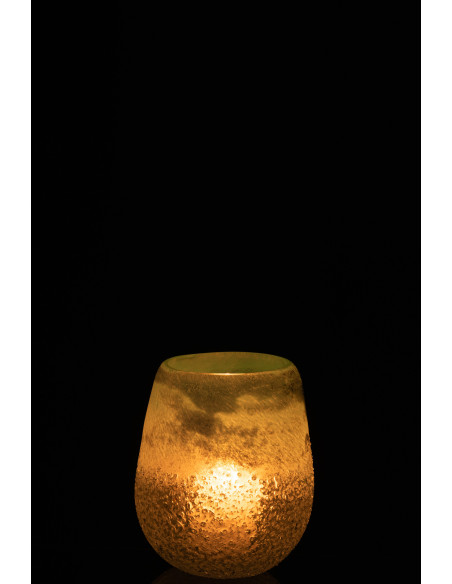 Photophore Scavo en verre aqua Ø 12,5 x H 15 cm 