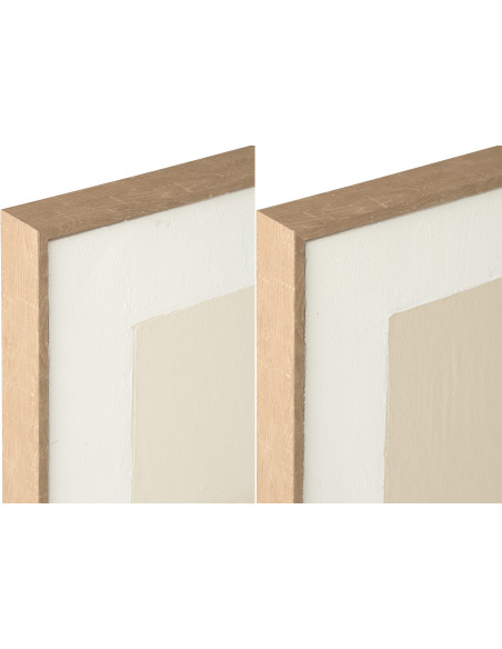 Lot de 2 tableaux abstraits toile bois de pin naturel Amy L 82,4 x H 62,4 cm 