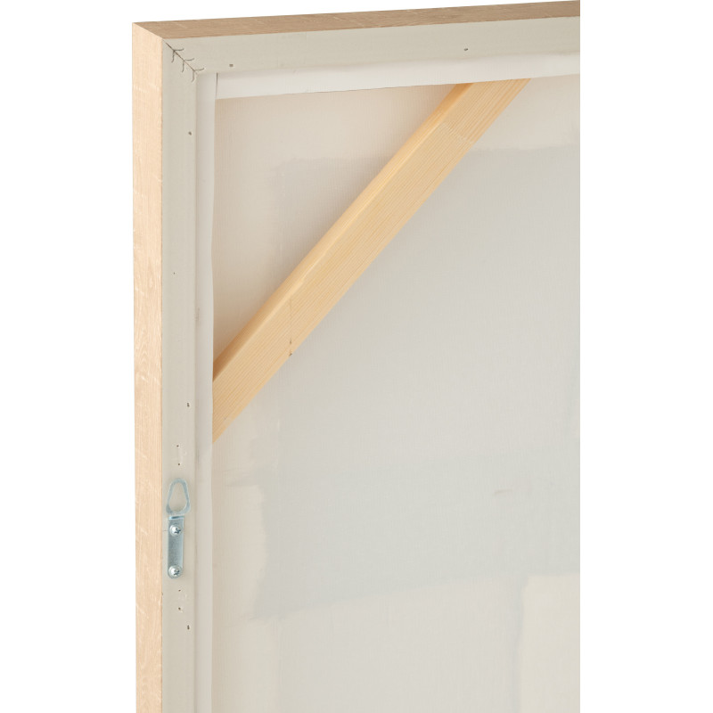 Lot de 2 tableaux abstraits toile bois de pin naturel Amy L 82,4 x H 62,4 cm 