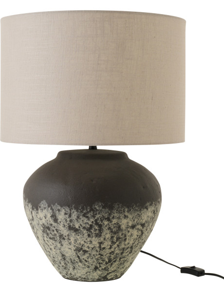 Lampe à poser Jules en céramique gris foncé Ø43 cm x H62 cm 