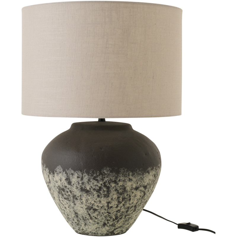 Lampe à poser Jules en céramique gris foncé Ø43 cm x H62 cm 