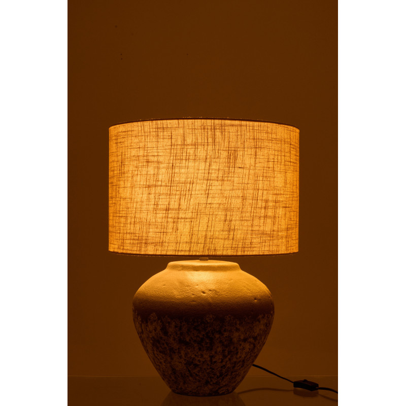 Lampe à poser Jules en céramique gris foncé Ø43 cm x H62 cm 