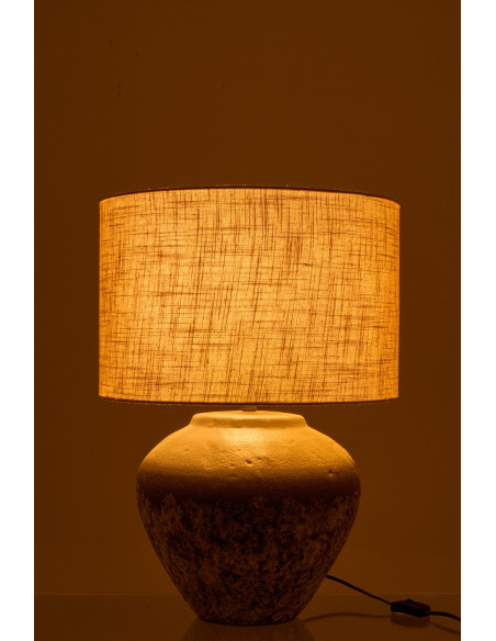 Lampe à poser Jules en céramique gris foncé Ø43 cm x H62 cm 