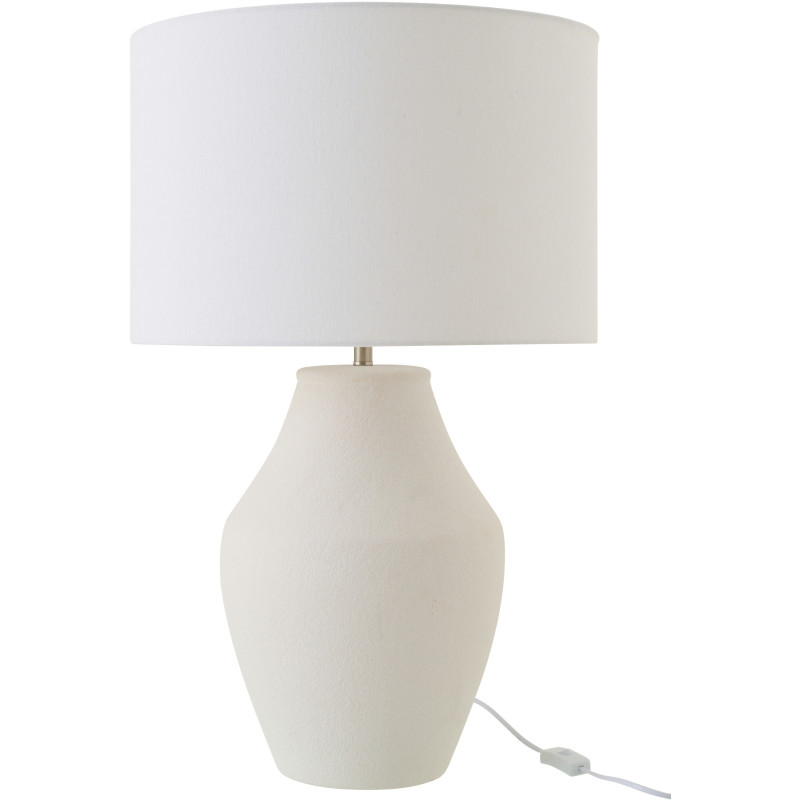 Lampe à poser Henri en céramique blanche Ø46 cm x H72 cm 