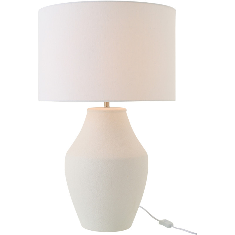 Lampe à poser Henri en céramique blanche Ø46 cm x H72 cm 