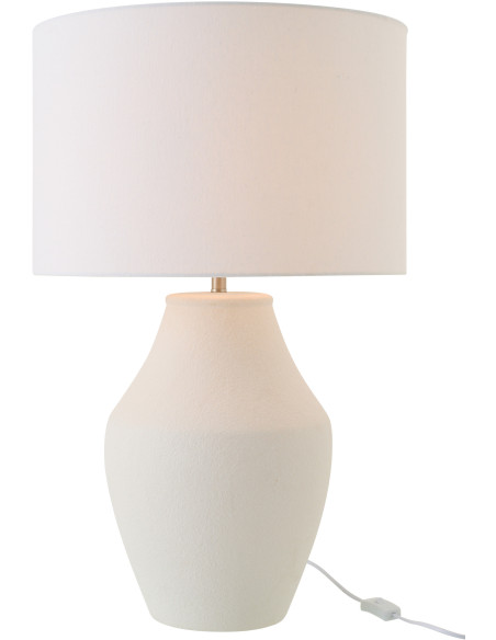 Lampe à poser Henri en céramique blanche Ø46 cm x H72 cm 