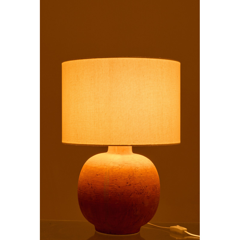 Lampe à poser Bola en céramique terracotta Ø38 cm x H57 cm 