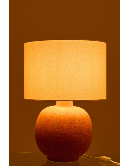 Lampe à poser Bola en céramique terracotta Ø38 cm x H57 cm 