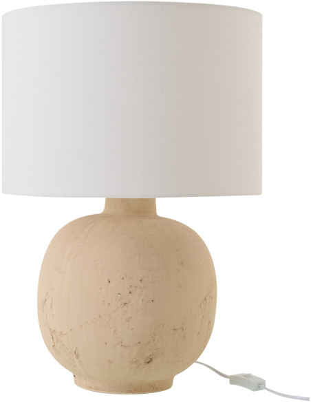 Lampe à poser Bola en céramique beige Ø38 cm x H57 cm 