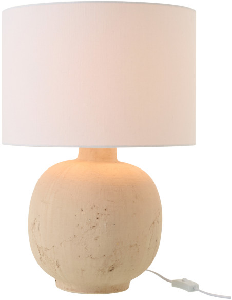 Lampe à poser Bola en céramique beige Ø38 cm x H57 cm 