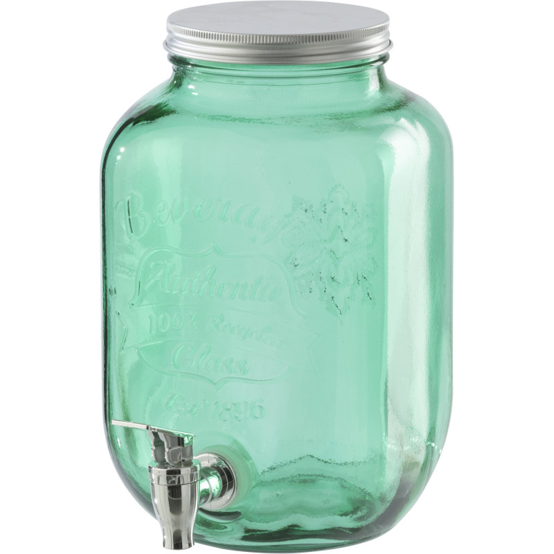 Distributeur de boissons verre vert émeraude Zelmira 4 L 
