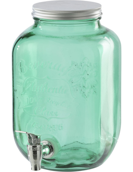 Distributeur de boissons verre vert émeraude Zelmira 4 L 
