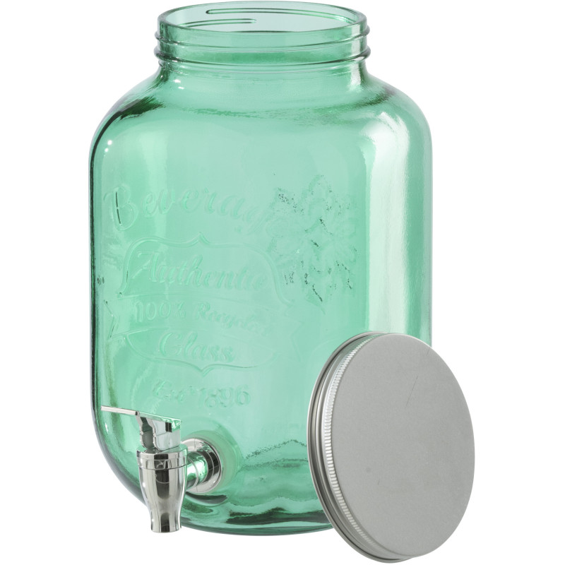 Distributeur de boissons verre vert émeraude Zelmira 4 L 