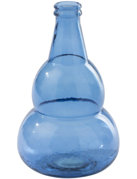 Vase Velora en verre bleu profond soufflé Ø27,5 cm x H45 cm 
