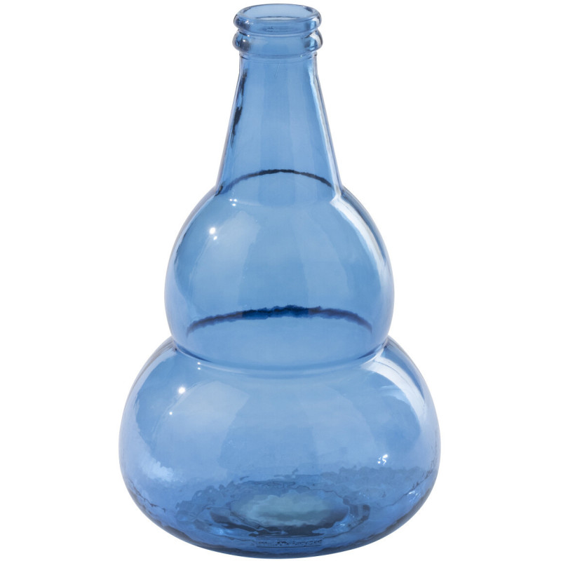 Vase Velora en verre bleu profond soufflé Ø27,5 cm x H45 cm 