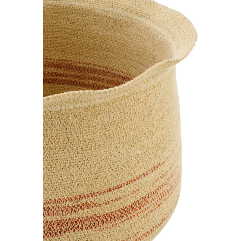 Set de 2 paniers en fibres naturelles terracotta Marévia 