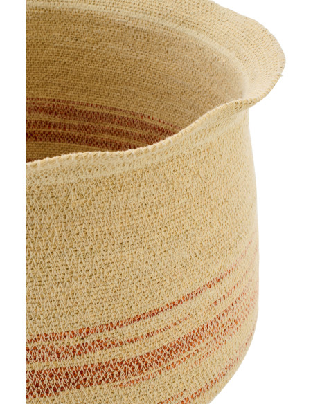 Set de 2 paniers en fibres naturelles terracotta Marévia 