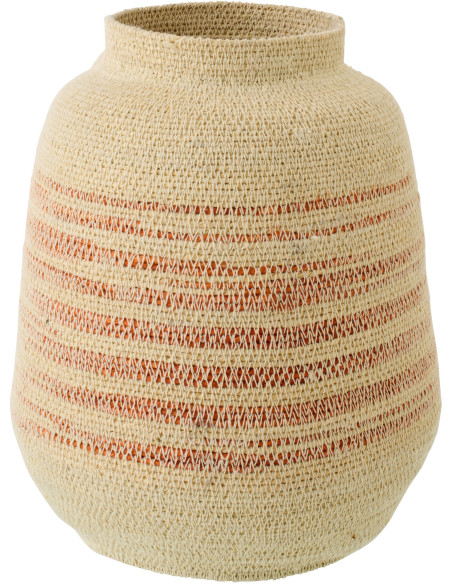 Panier en fibres naturelles terracotta Ø23 cm Marévia 