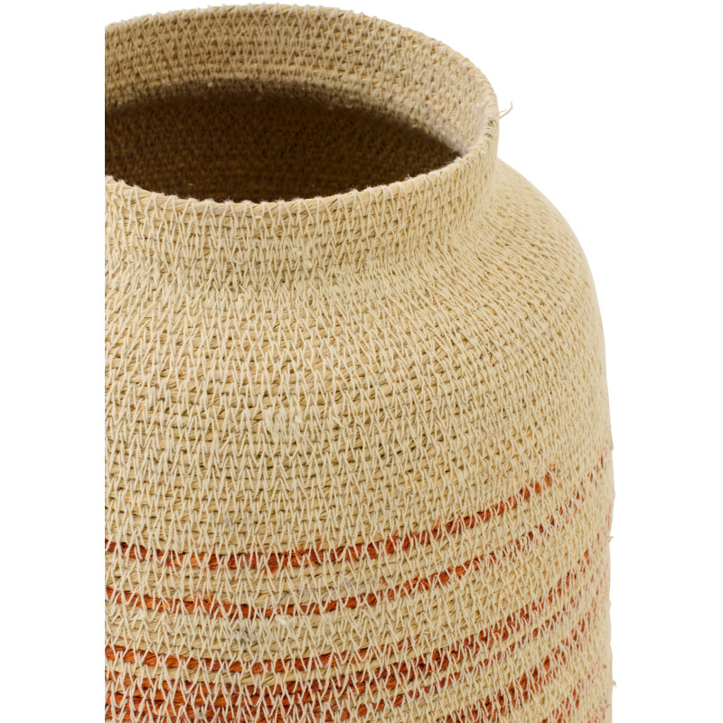 Panier en fibres naturelles terracotta Ø23 cm Marévia 