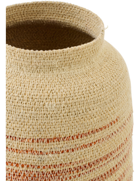 Panier en fibres naturelles terracotta Ø23 cm Marévia 
